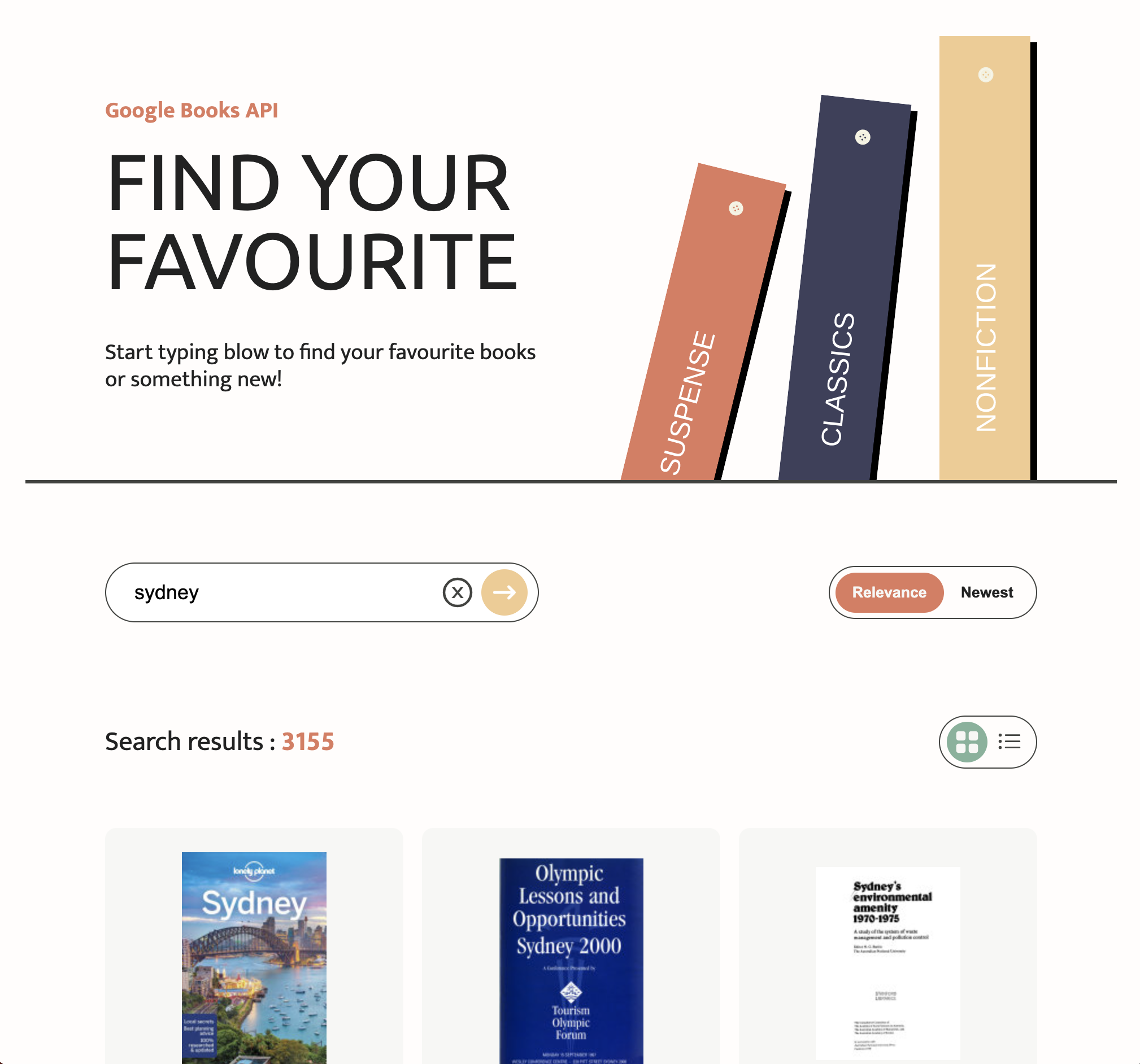 Google API Books Project project thumbnail