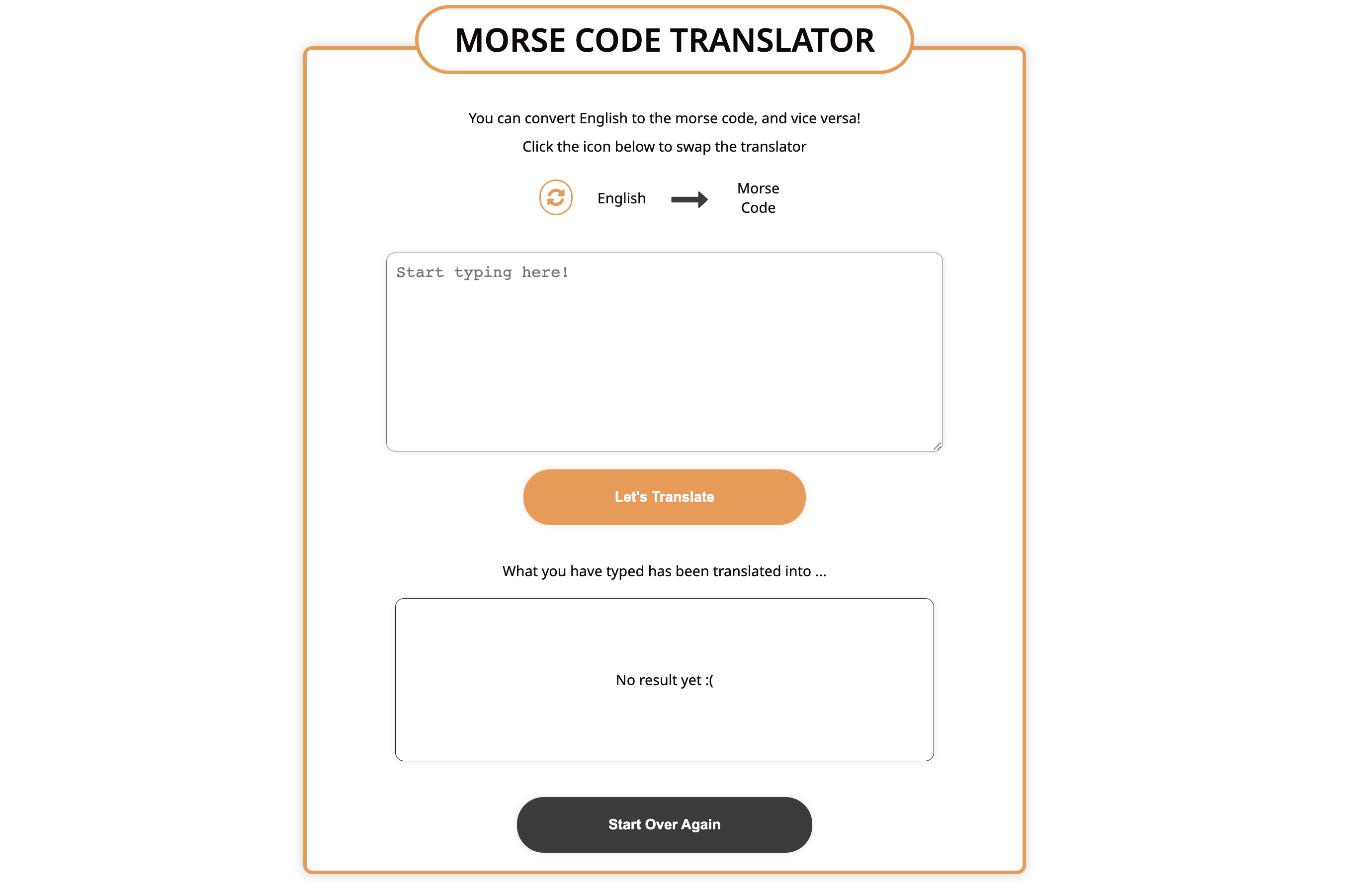 Morse Code Translator